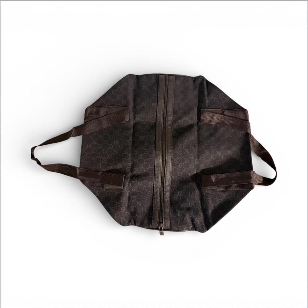 Gucci GG Dark Brown Monogram Soft Canvas Weekender Duffel Bag/Carryon Bag - Picture 4 of 16